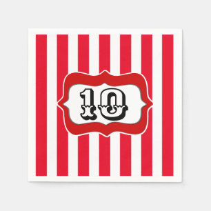 Circus carnival födelsedagsfest DIY AGE rand Pappersservett