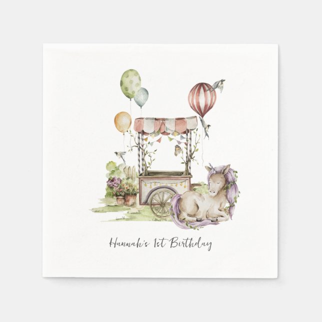 Circus Carnival | Födelsedagsfest för enhetlig sko Pappersservett (Framsidan)