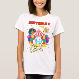 Circus Carnival Party Girl Theme Anpassningsbar T Shirt