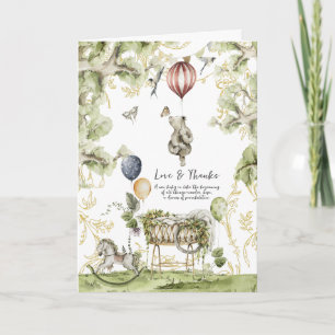 Circus Carnival Tack för Woodland Baby Shower Kort