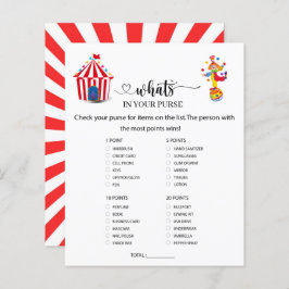 Circus Carnival Vad är i din handväska?