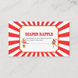 Circus Carnival Watercolor babydusch-diaper raff Tilläggskort