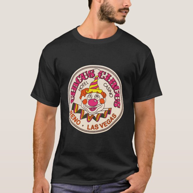 Circus Circus Casino Hotel Clown Las Vegas T Shirt (Framsida)