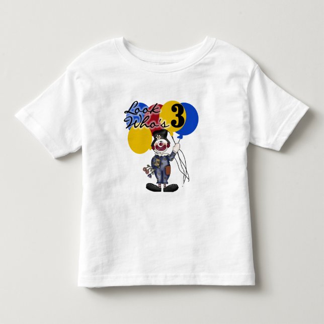 Circus Clown 3rd Birthday Tshirts och Gifts (Framsida)
