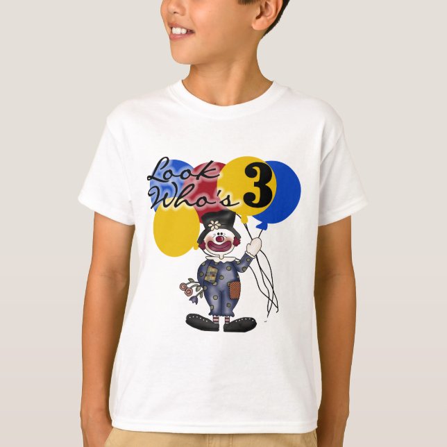 Circus Clown 3rd Birthday Tshirts och Gifts (Framsida)