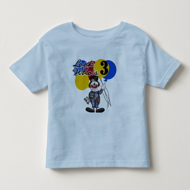 Circus Clown 3rd Birthday Tshirts och Gifts (Framsida)