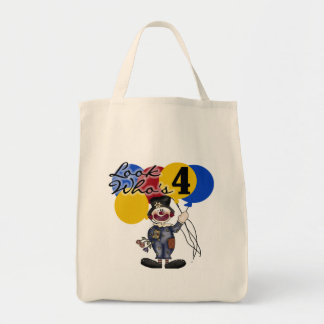 Circus Clown 4e födelsedagen Tshirts och Gifts Tygkasse