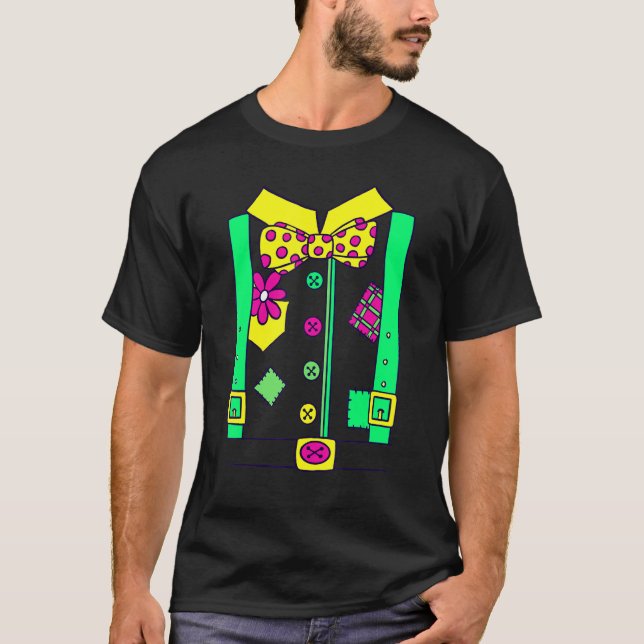 Circus Clown Costume Halloween fest T Shirt (Framsida)