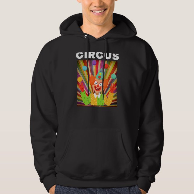 Circus Clown Graphics for Circus Party Hoodie (Framsida)