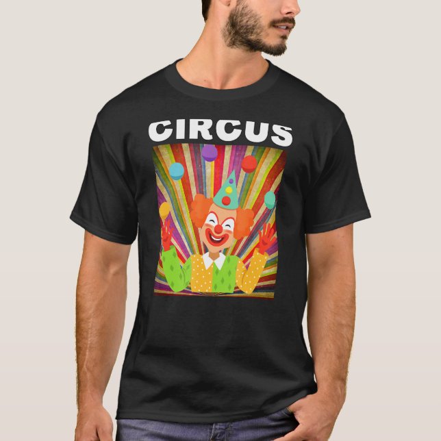 Circus Clown Graphics for Circus Party T Shirt (Framsida)