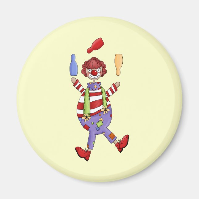 Circus Clown Juggling Magnet (Framsidan)