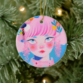 Circus Clown Julgransprydnad Keramik