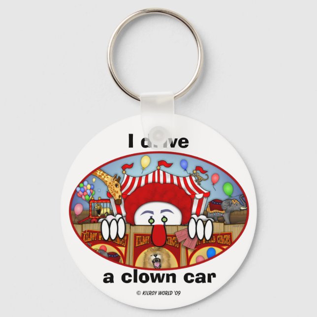 Circus Clown Kilroy Keychain Nyckelring (Framsida)