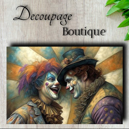 Circus Clown lite Decoupage