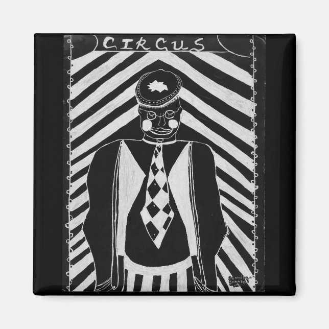 Circus clown magnet (Framsidan)