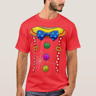 Circus Clown Outfit Easy Halloween Costume Scary T Shirt