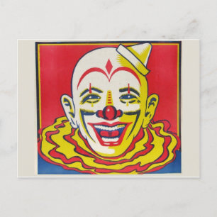 Circus Clown Postcard Vykort