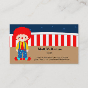 Circus Clown Visitkort
