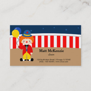 Circus Clown Visitkort