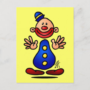 Circus Clown Vykort