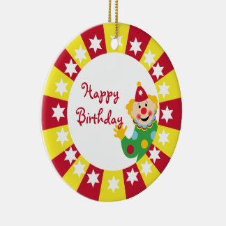 Circus Clown with Stars Ornament