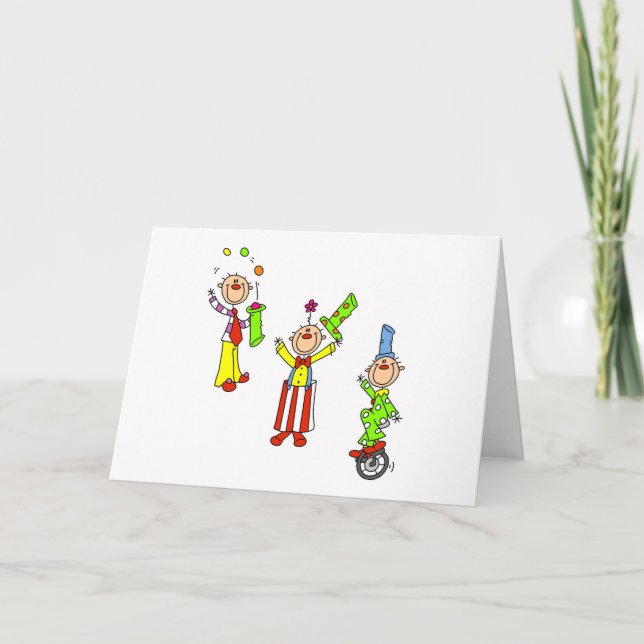 Circus Clowns Kort (Framsida)