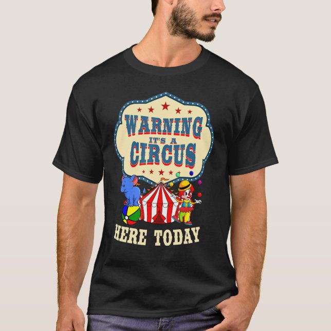 Circus Clowns Performers Carnival Tält T Shirt (Framsida)