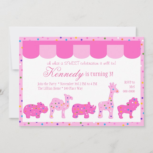 Circus Cookies-inbjudan Inbjudningar (Framsida)