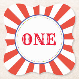 Circus Cute Colorful 1st Birthday Party Theme Underlägg Papper