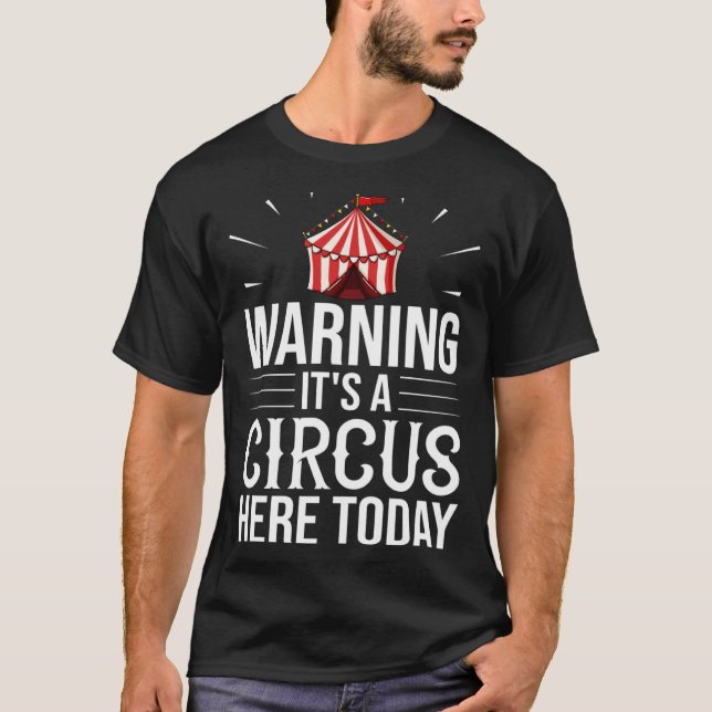 Circus Director Tent Animals Clown T Shirt (Framsida)