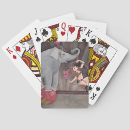 Circus Elephant Acrobat-uppspelningskort Casinokort