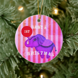 Circus Elephant (Baby 1st) Ceramic Ornament
