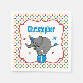 Circus Elephant Birthday Pappersservett