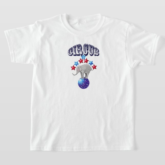 Circus Elephant Carnival T Shirt (Laydown)