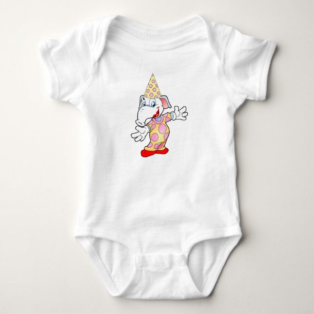 Circus Elephant Clown Tecknad animals Art T Shirt (Framsida)