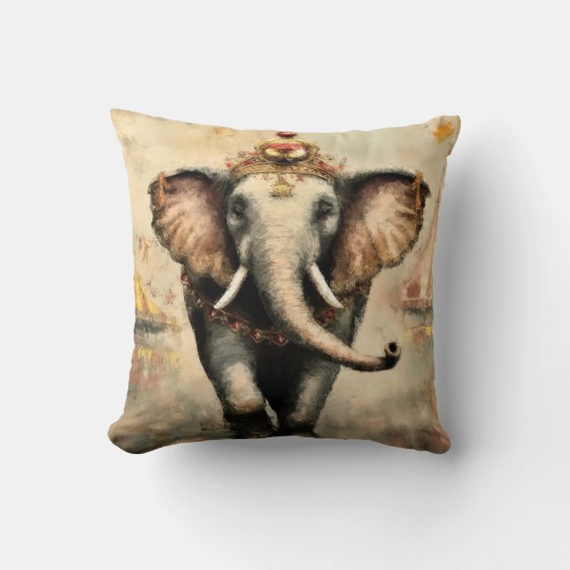 Circus Elephant Dekorativ kudde (Framsida)