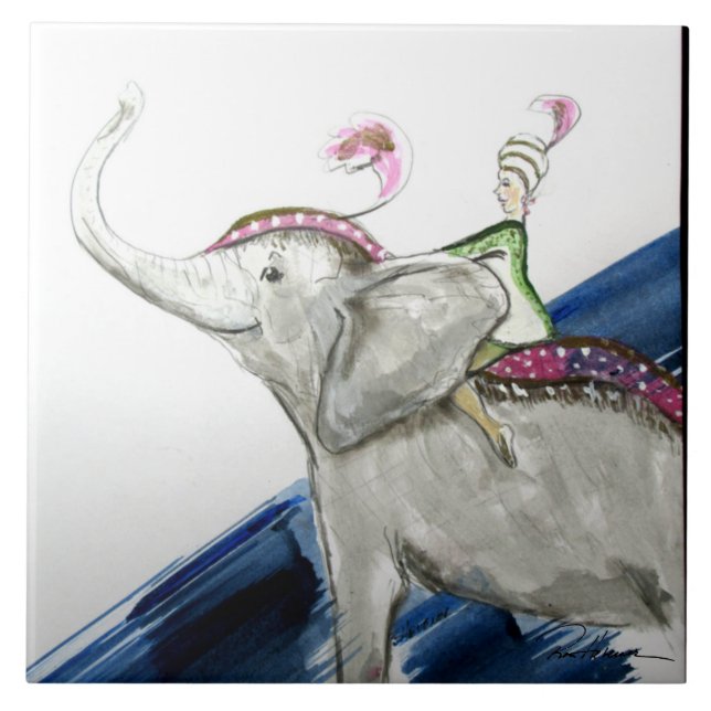 Circus Elephant Kakelplatta (Framsidan)