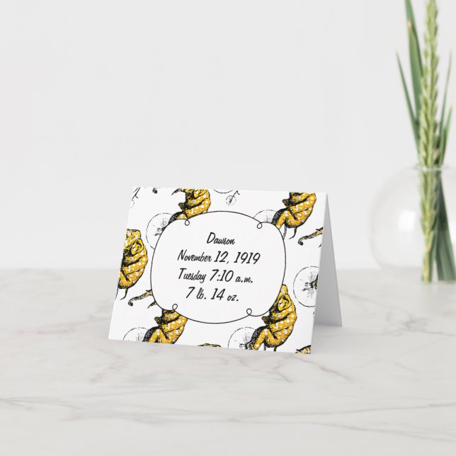 Circus Elephant Pojke Birth Stats Meddelande (Framsida)