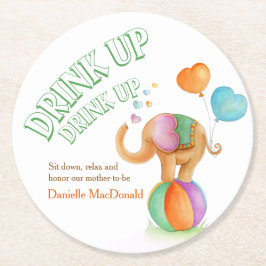 Circus elephant unisex babydusch pappra underlägg