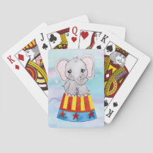 Circus Elephant-uppspelningskort