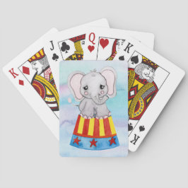 Circus Elephant-uppspelningskort Kortlek
