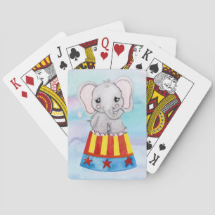 Circus Elephant-uppspelningskort Kortlek