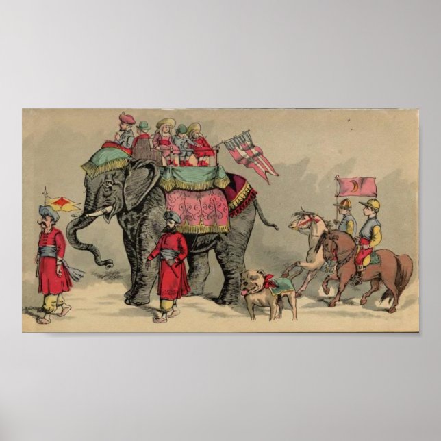 Circus Elephants och Horses Poster (Framsidan)