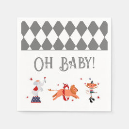 Circus eller Carnival Baby Shower Pappersservett