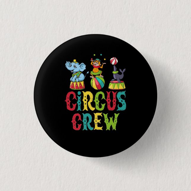 Circus Event Personal Design Circus Crew Clown Car Knapp (Framsida)