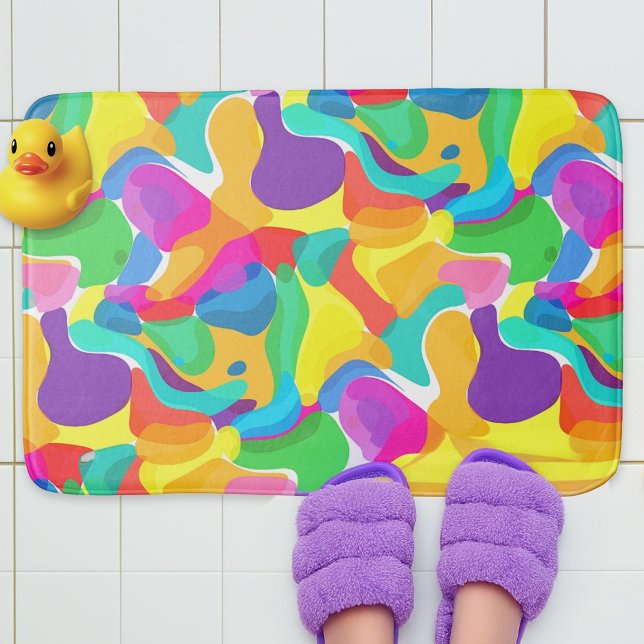 Circus Färg Chaos Abstrakt Art Mönster Bath Mat Badrumsmatta (Skapare uppladdad)