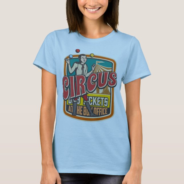 Circus Festival show biljett T Shirt (Framsida)