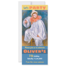 Circus födelsedagstema CC1067 Renoir White Pierrot