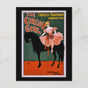 Circus Girl 1897 Vintage Vykort
