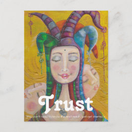 Circus Girl Jester| FÖRSÄMRINGSAVGIFT FÖR VÄNSTERK Vykort